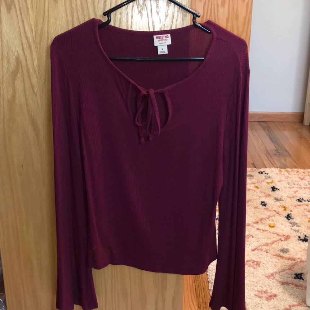 Shirt with open cutout
